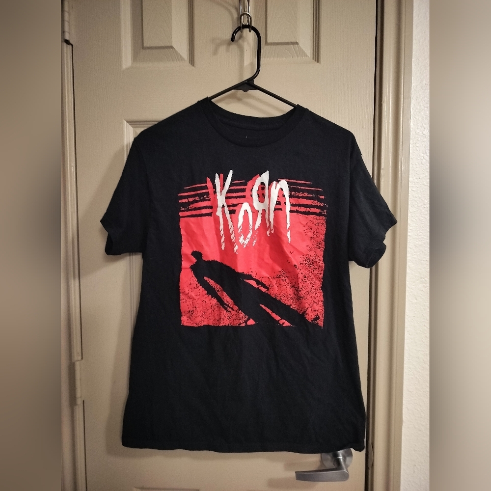 Korn Band Graphic Red & Black Tee Sz M